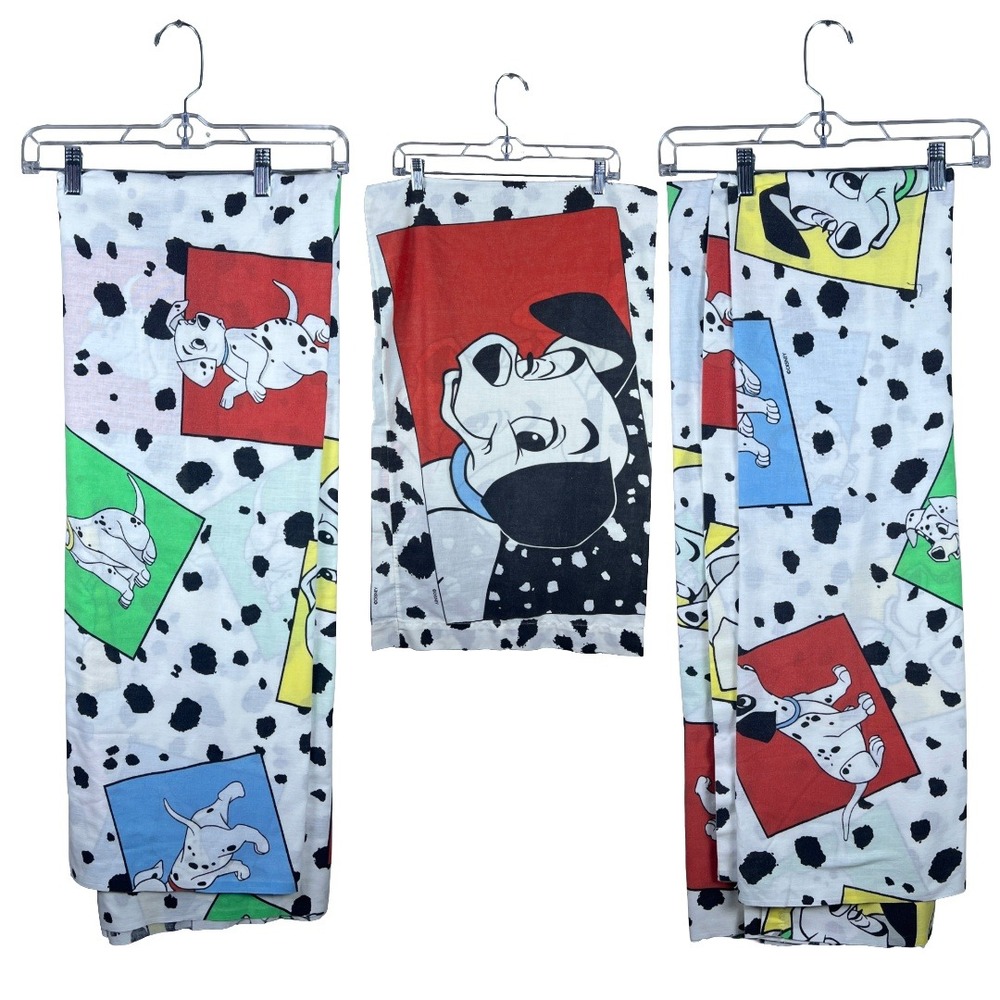 90s Vintage Disney 101 Dalmatians Twin Sheet Set Made in USA